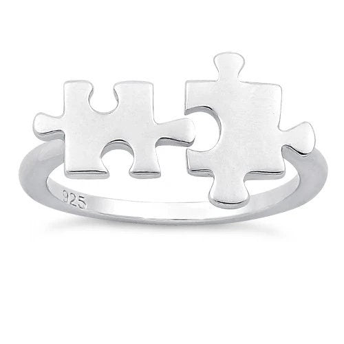 Hawaiian Puzzle Ring, Sterling Silver Puzzle Piece Ring, W75007 Hawaiian Jewelry, Christmas Anniversary Birthday Mom Gift