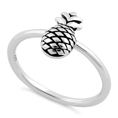 Silver Pineapple Ring, Sterling Silver Pineapple Ring, Christmas Anniversary Birthday Mom Gift