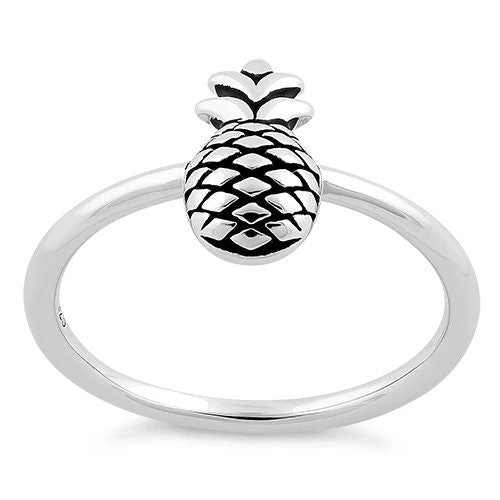 Silver Pineapple Ring, Sterling Silver Pineapple Ring, Christmas Anniversary Birthday Mom Gift