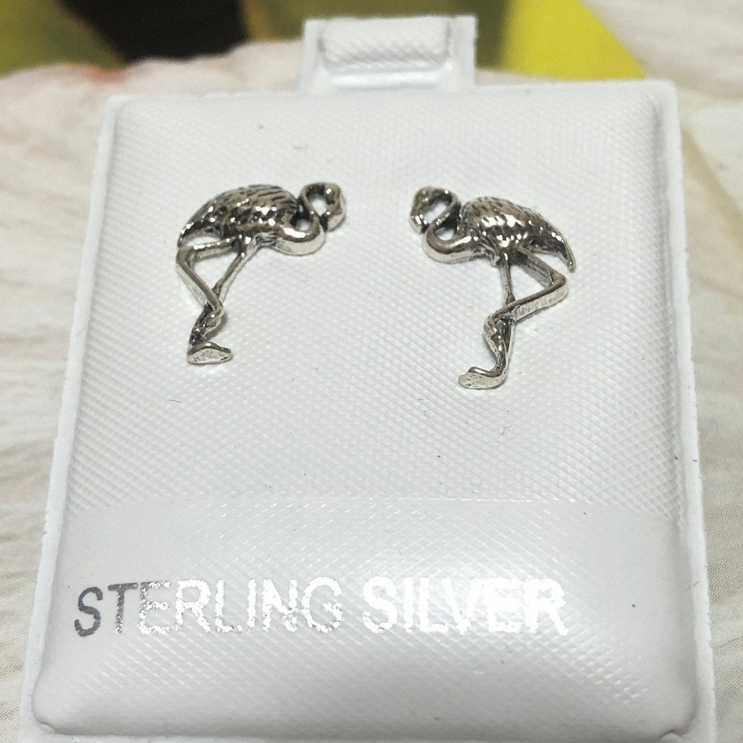 Unique Hawaiian Flamingo Earring, Sterling Silver Flamingo Bird Stud Earring, E8159 Birthday Mom Wife Girl Mother Gift, Animal Jewelry - Hawaii Treasures Shop