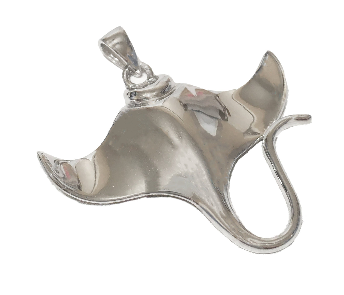 Hawaiian Manta Ray Pendant, Sterling Silver Manta Ray Charm Pendant, Hawaiian Jewelry, Christmas Anniversary Mom Birthday Gift