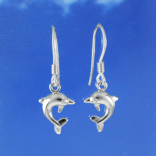 Hawaiian Dolphin Earrings, Sterling Silver Dolphin Dangle Earrings, Hawaiian Jewelry, Christmas Anniversary Mom Birthday Gift