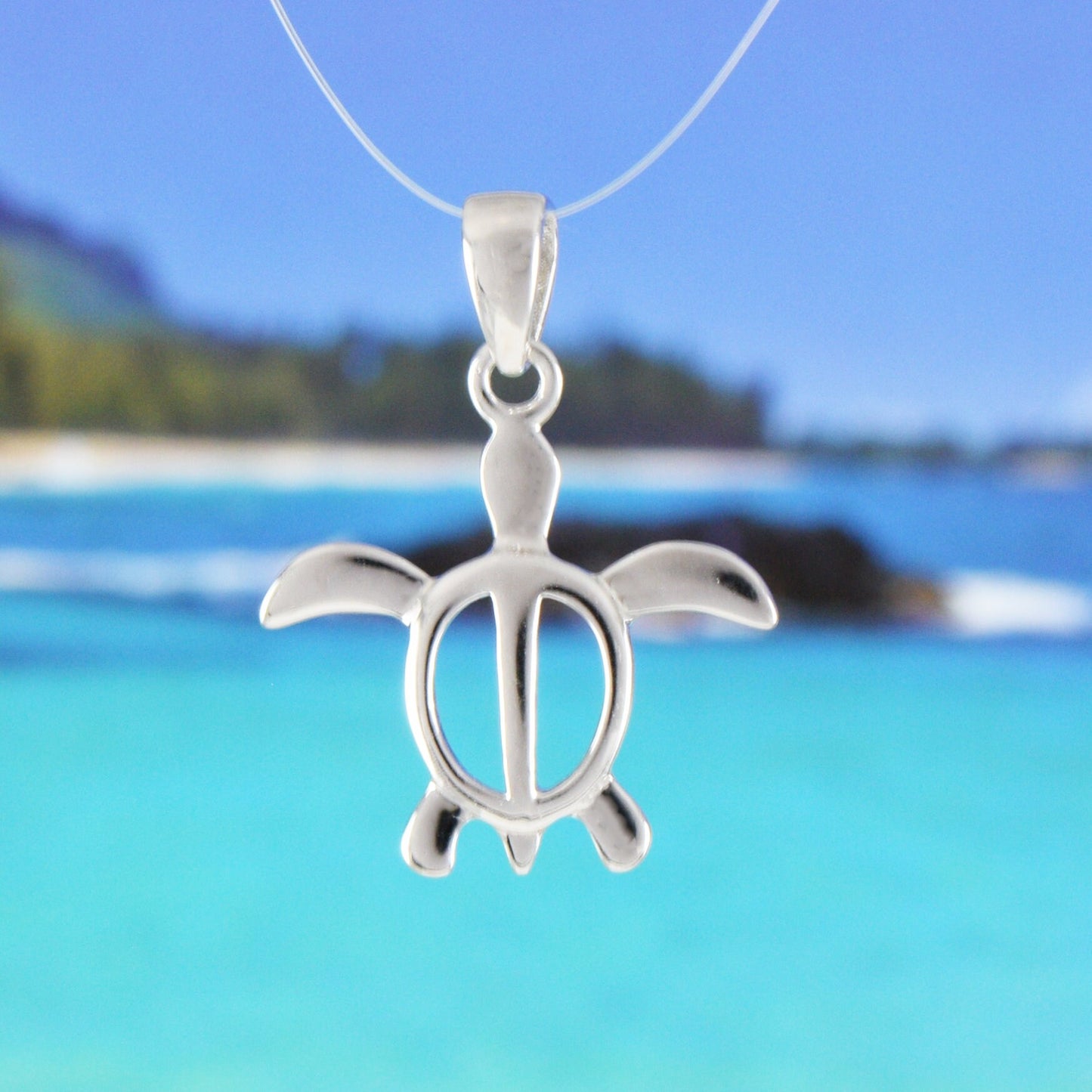 Hawaiian Sea Turtle Pendant, Sterling Silver Turtle Petroglyph Charm Pendant, Hawaiian Jewelry, Christmas Anniversary Birthday Gift