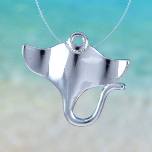 Hawaiian Manta Ray Pendant, Sterling Silver Manta Ray Pendant, Hawaiian Jewelry  Christmas Present, Anniversary Gift Birthday Gift