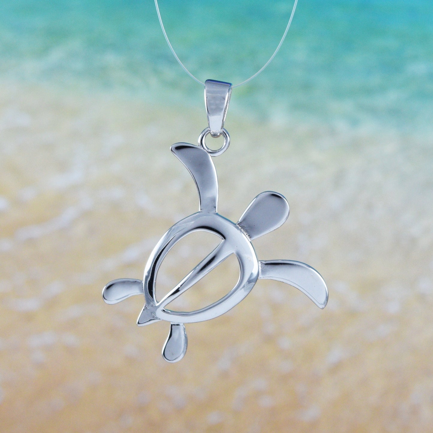 Hawaiian Sea Turtle Pendant, Silver Turtle Petroglyph Charm Pendant, Hawaiian Jewelry  Christmas Present, Anniversary Gift, Birthday Gift