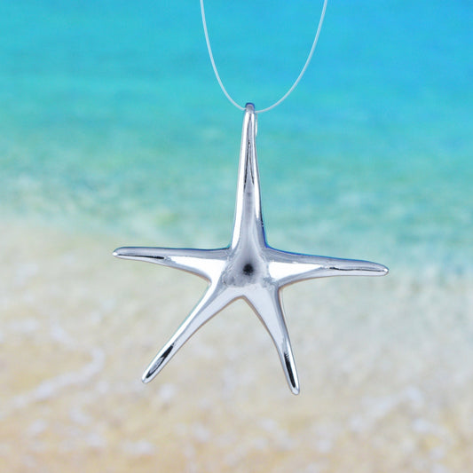 Hawaiian Starfish Pendant, Silver Starfish Pendant, Hawaiian Jewelry  Christmas Present, Anniversary Gift, Birthday Gift