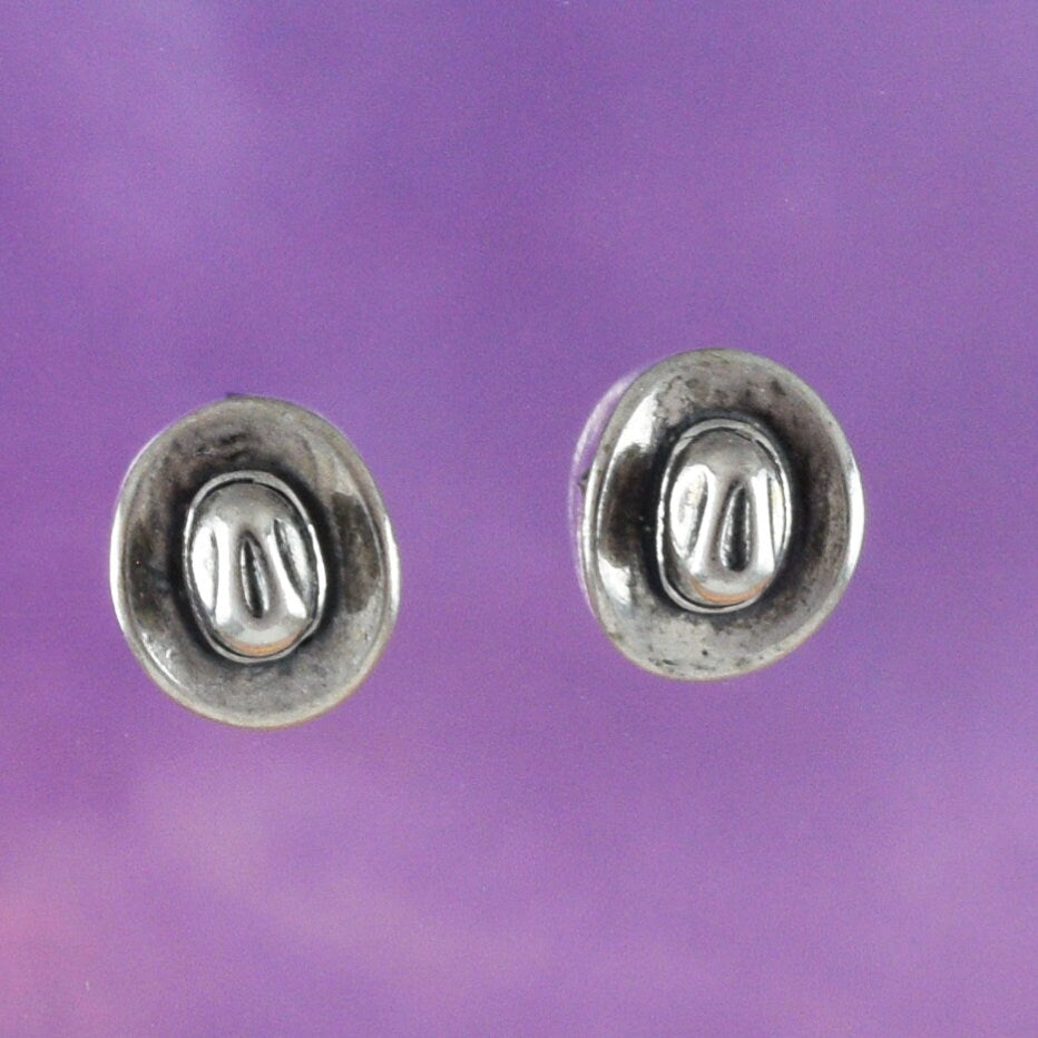 Unique Texan 3D Cowboy Hat Earring, Sterling Silver Cowgirl Hat Stud Earring, E8158 Birthday Mom Wife Girl Mother Gift, Texan Jewelry - Hawaii Treasures Shop