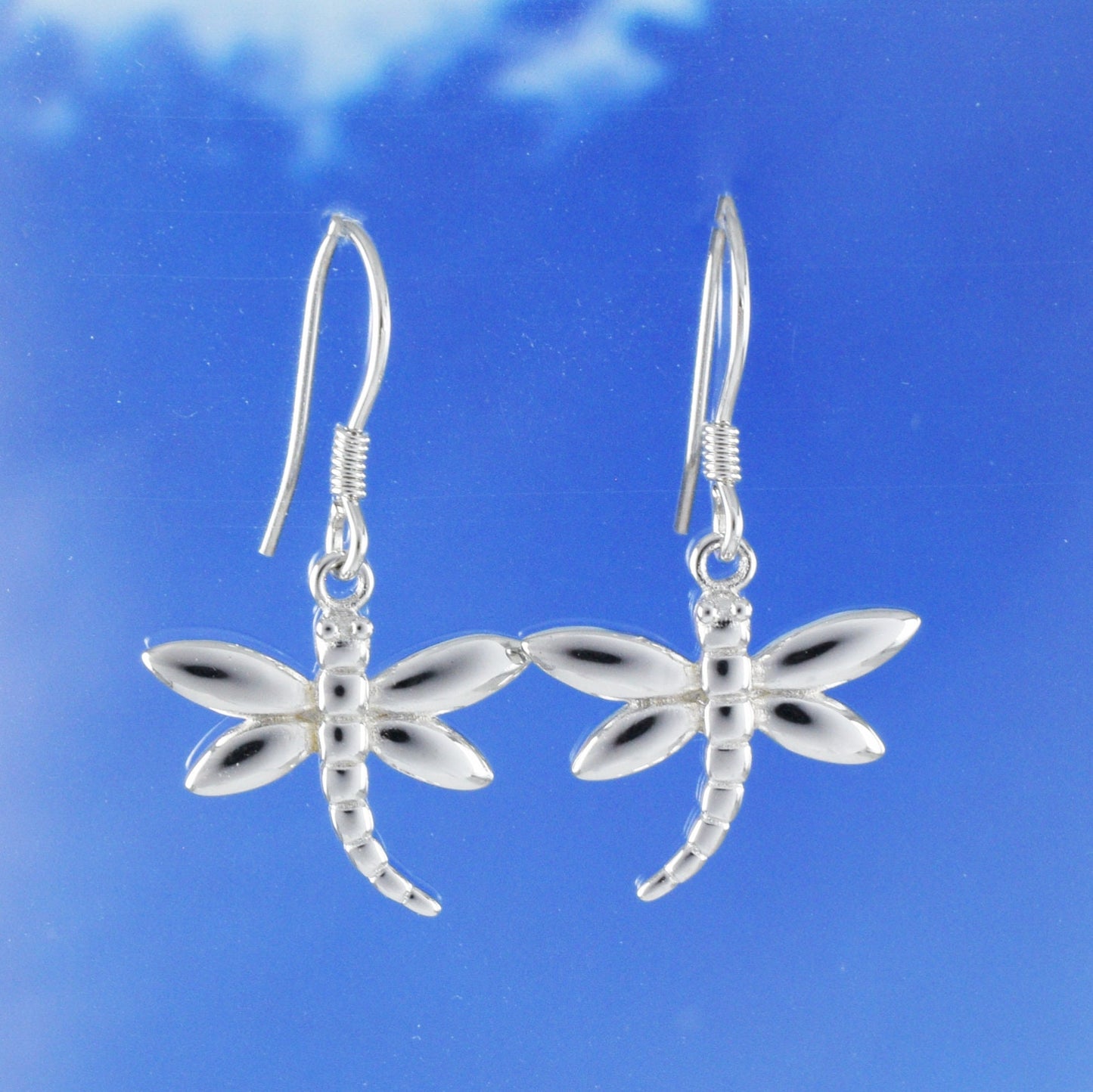 Hawaiian Dragonfly Earrings, Sterling Silver Dragonfly Dangle Earrings, Hawaiian Jewelry,  Christmas Anniversary Birthday Gift