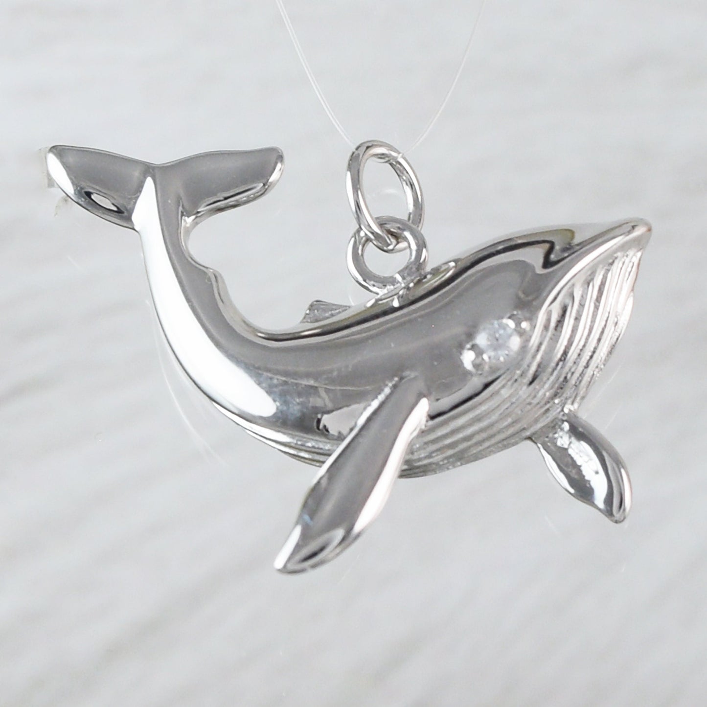 Hawaiian Humpback Whale Pendant, Sterling Silver Hawaiian Whale Pendant, N6011 Birthday Mom Anniversary Mother Gift,