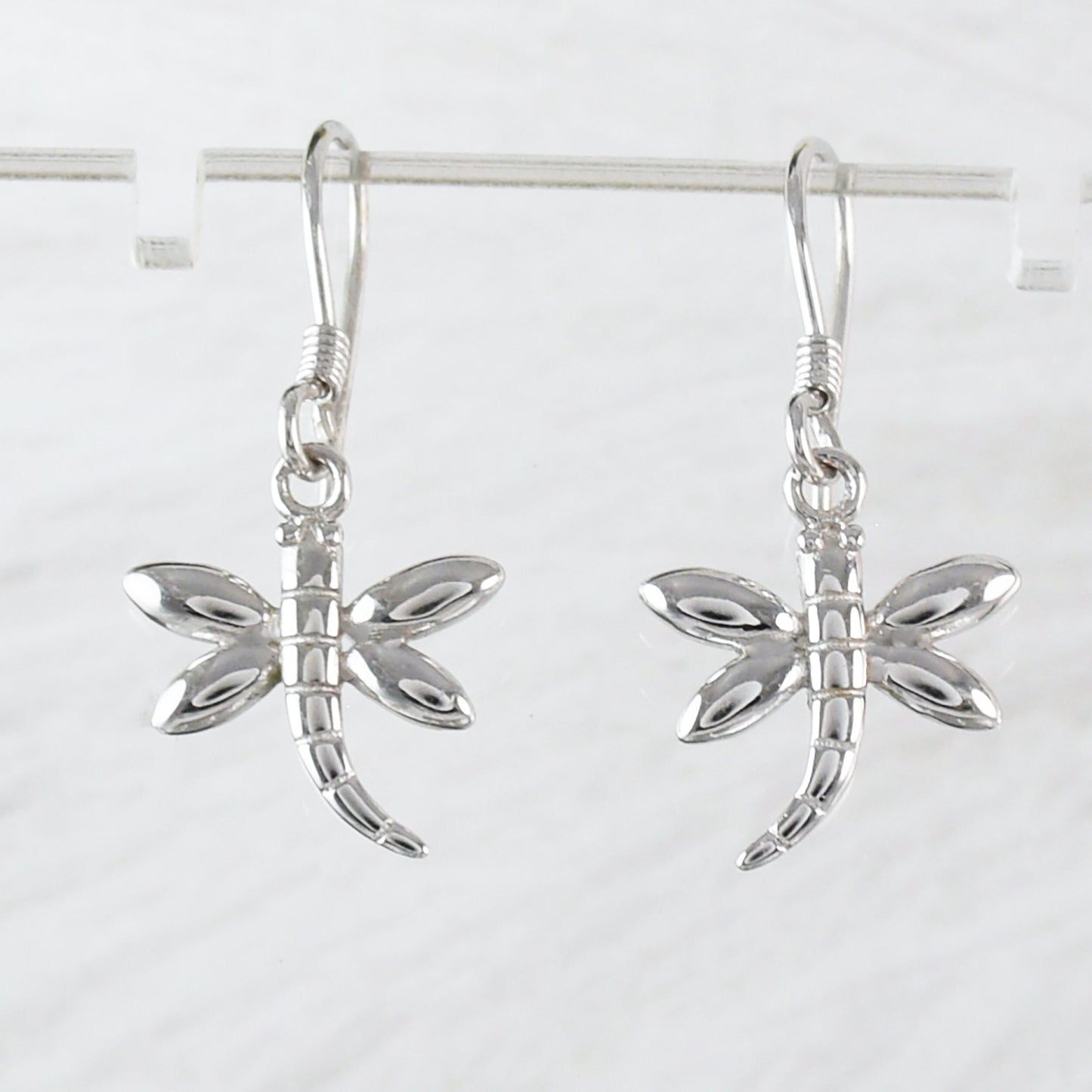 Pretty Hawaiian Dragonfly Earring, Sterling Silver Dragonfly Dangle Earring, E4110 Birthday Mom Girl Mother Gift, Island Jewelry