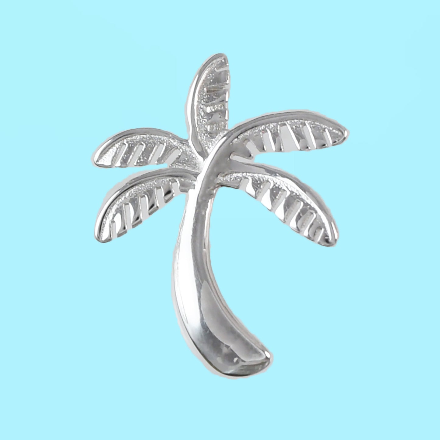 Hawaiian Palm Tree Pendant, Sterling Silver Palm Tree  Pendant, Hawaiian Jewelry,  Christmas Present, Anniversary Birthday Gift