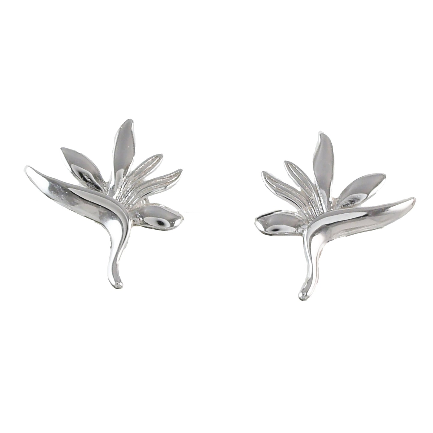 Hawaiian Bird of Paradise Earrings, Sterling Silver Bird of Paradise Stud Earrings, Christmas Present, Anniversary Gift Birthday Gift